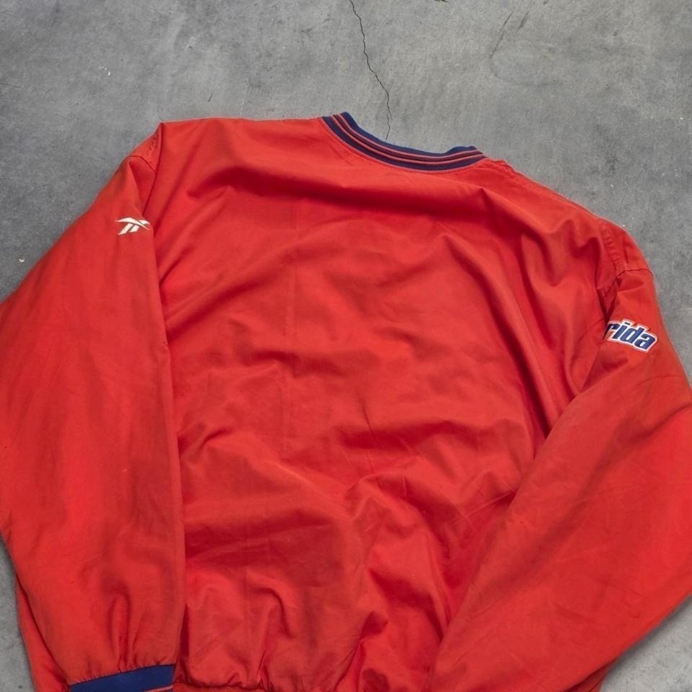 Vintage 80s 90s Reebok Florida Gators red windbreaker jacket orange blue nfl XL - Picture 4 of 4